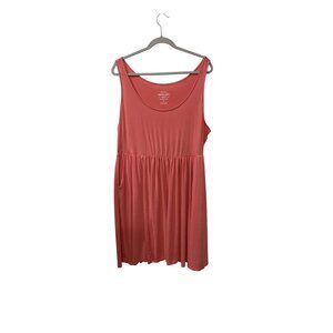 Torrid Womens Super Soft Coral Tank Dress With Pockets Size 3 Flowy Lightweight